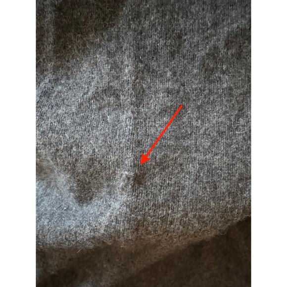 Tory Burch | 100% Cashmere Grey Split Neck Tunic Sweater  | Size Small - Picture 7 of 7